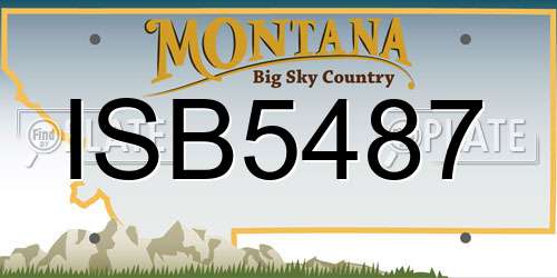 ISB5487 Montana License Plate