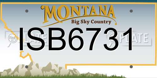 ISB6731 Montana License Plate