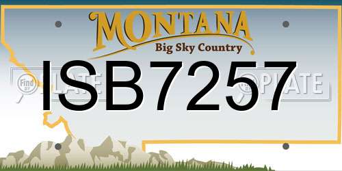 ISB7257 Montana License Plate