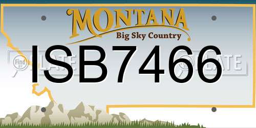 ISB7466 Montana License Plate