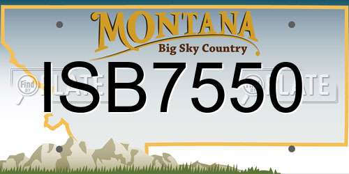 ISB7550 Montana License Plate