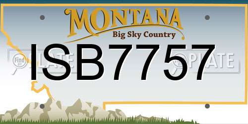 ISB7757 Montana License Plate