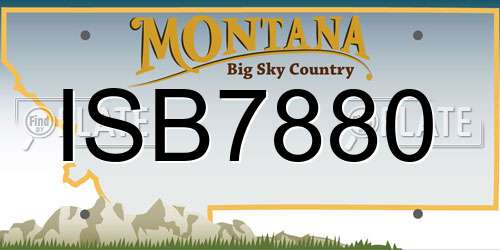 ISB7880 Montana License Plate