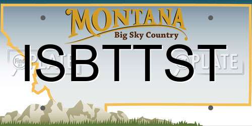 ISBTTST Montana License Plate