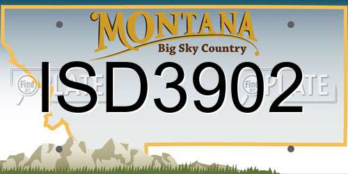 ISD3902 Montana License Plate