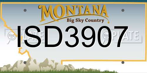 ISD3907 Montana License Plate
