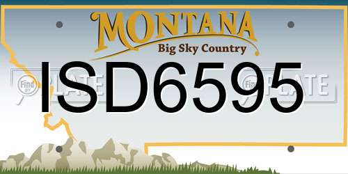 ISD6595 Montana License Plate