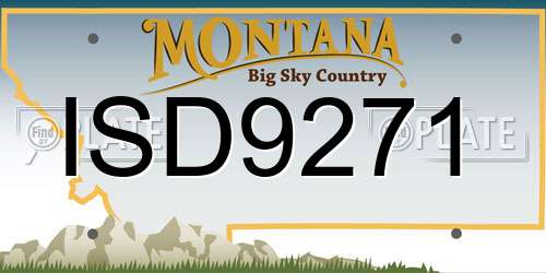 ISD9271 Montana License Plate