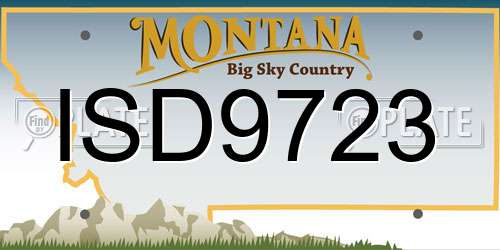ISD9723 Montana License Plate