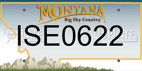 ISE0622 Montana License Plate