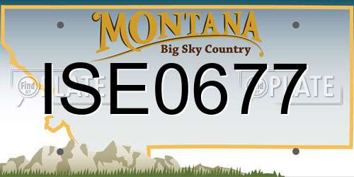 ISE0677 Montana License Plate