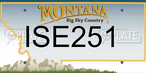 ISE251 Montana License Plate