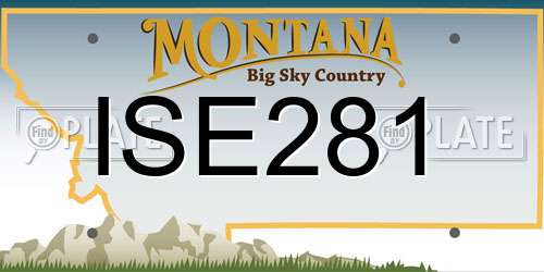 ISE281 Montana License Plate