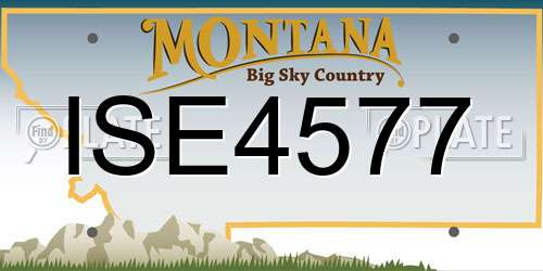 ISE4577 Montana License Plate