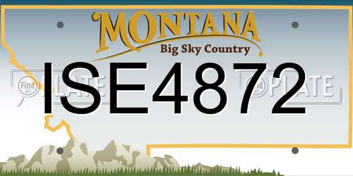 ISE4872 Montana License Plate