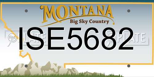 ISE5682 Montana License Plate