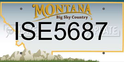 ISE5687 Montana License Plate