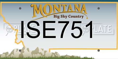 ISE751 Montana License Plate