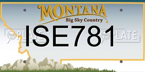 ISE781 Montana License Plate