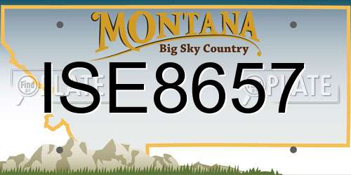 ISE8657 Montana License Plate