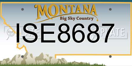 ISE8687 Montana License Plate