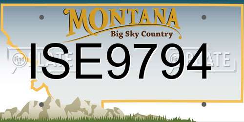 ISE9794 Montana License Plate