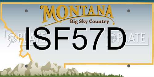 ISF57D Montana License Plate