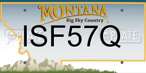 ISF57Q Montana License Plate