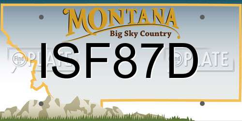 ISF87D Montana License Plate