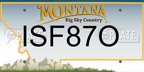 ISF87O Montana License Plate