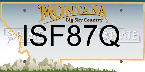 ISF87Q Montana License Plate