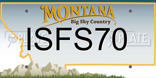 ISFS70 Montana License Plate