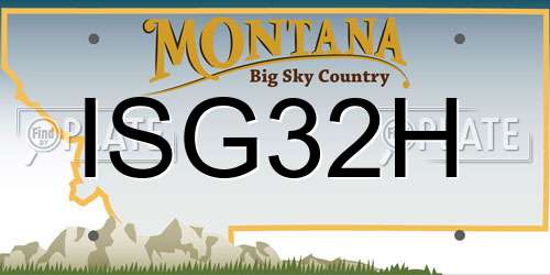 ISG32H Montana License Plate