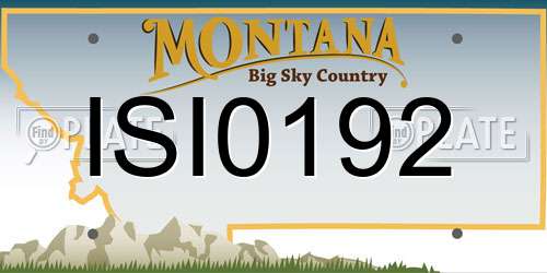 ISI0192 Montana License Plate