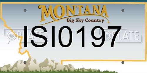 ISI0197 Montana License Plate
