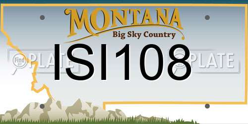 ISI108 Montana License Plate