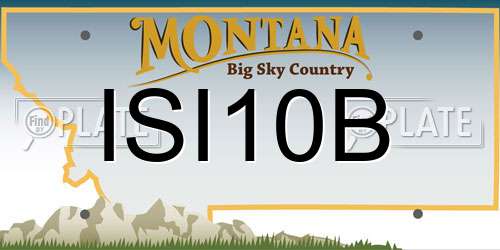 ISI10B Montana License Plate