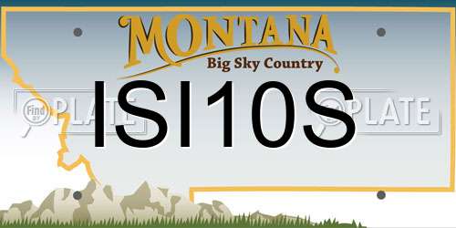 ISI10S Montana License Plate