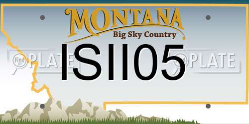 ISII05 Montana License Plate