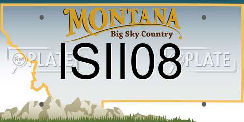 ISII08 Montana License Plate