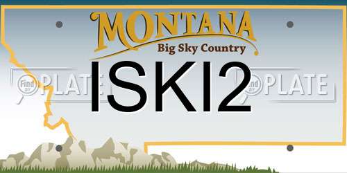ISKI2 Montana License Plate