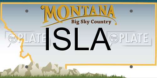 ISLA Montana License Plate