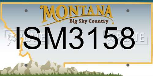 ISM3158 Montana License Plate