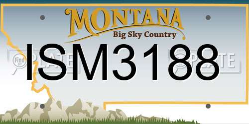 ISM3188 Montana License Plate