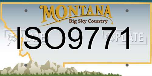 ISO9771 Montana License Plate