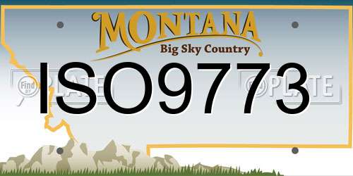 ISO9773 Montana License Plate