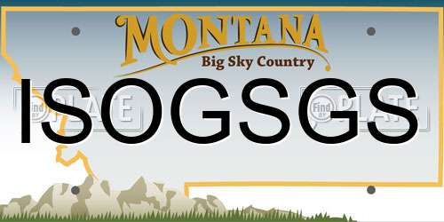 ISOGSGS Montana License Plate