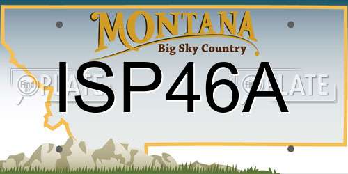 ISP46A Montana License Plate