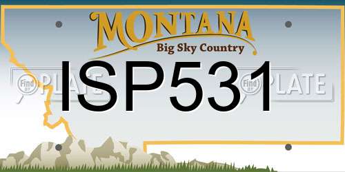 ISP531 Montana License Plate