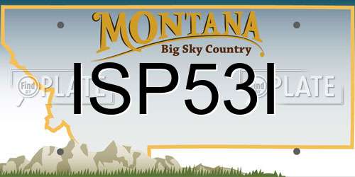 ISP53I Montana License Plate